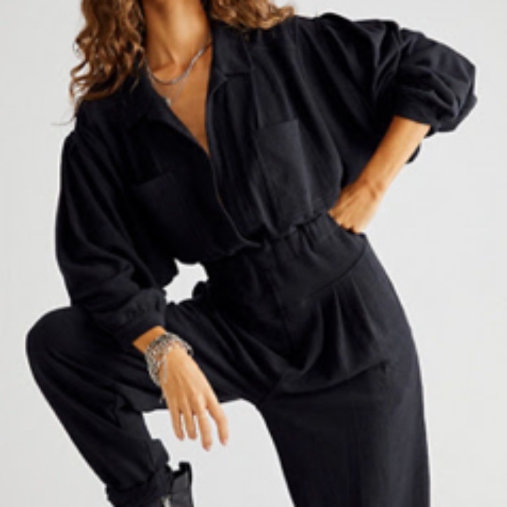 Free People Black Jumpsuit